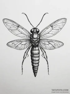 Tattoo sketch scorpionfly, concept art for ta... - эскиз тату (№1758183900_0, 18.09.2025 08:25) — Tatufoto.com