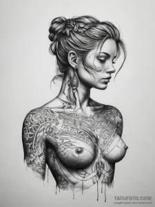 Tattoo sketch sculpting a statue, concept art... - эскиз тату (№1758186045_0, 18.09.2025 09:00) — Tatufoto.com