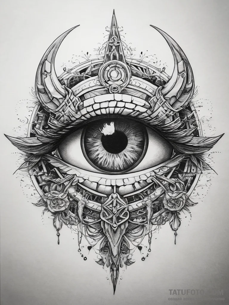 Tattoo sketch odin's eye - эскиз тату (№1758187225_0, 18.09.2025 09:20) — Tatufoto.com