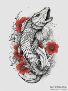 Tattoo sketch bichir, tattoo line art, black... - эскиз тату (№1758188013_0, 18.09.2025 09:33) — Tatufoto.com
