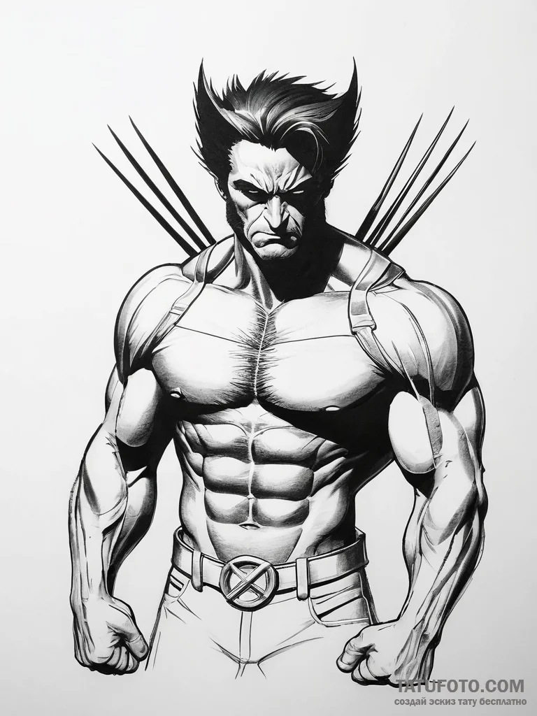 Tattoo sketch x-men: the animated series wolv... - эскиз тату (№1758188403_0, 18.09.2025 09:40) — Tatufoto.com