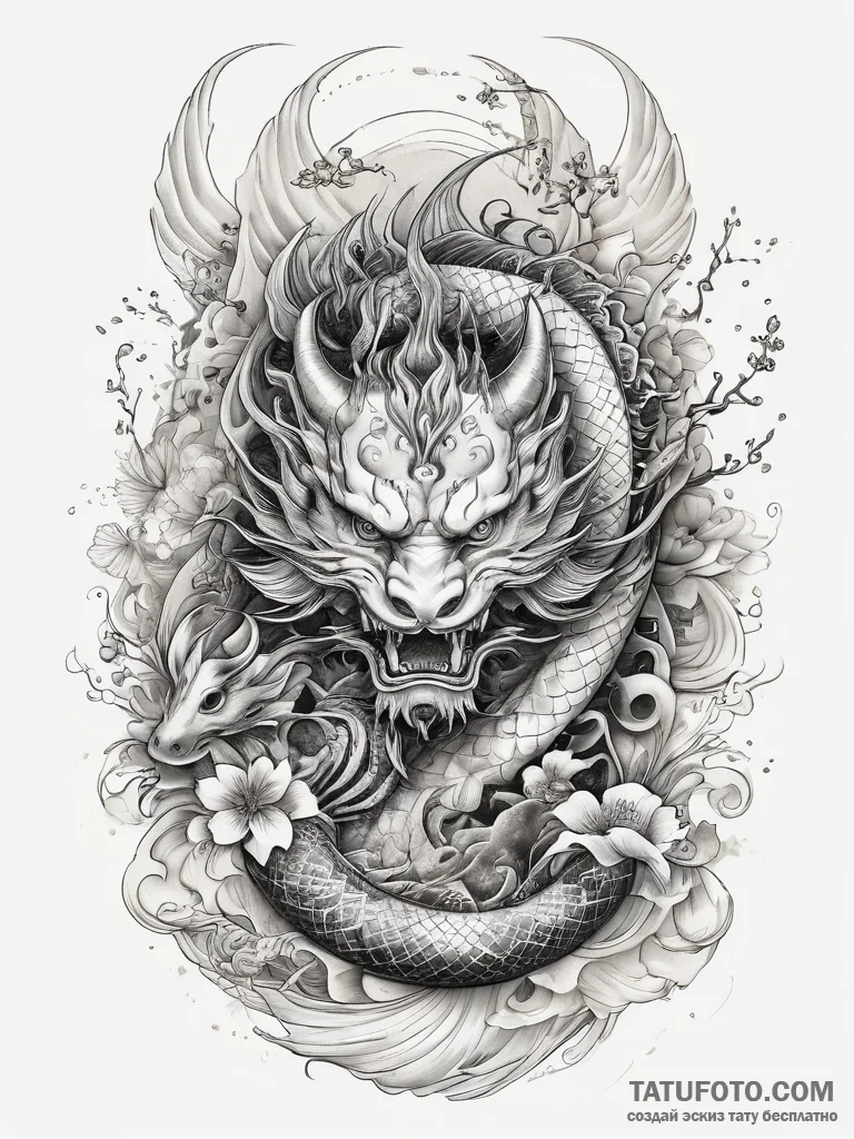Tattoo sketch mystical self, artistic tattoo... - эскиз тату (№1758188608_0, 18.09.2025 09:43) — Tatufoto.com