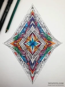 Tattoo sketch diamond tattoo, tattoo sketch d... - эскиз тату (№1758188998_0, 18.09.2025 09:49) — Tatufoto.com