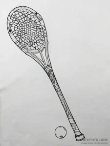 Tattoo sketch lacrosse stick with a ball, tat... - эскиз тату (№1758189584_0, 18.09.2025 09:59) — Tatufoto.com