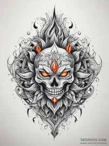 Tattoo sketch kolovrat with fire, tattoo draw... - эскиз тату (№1758189778_0, 18.09.2025 10:02) — Tatufoto.com