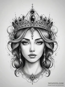 Tattoo sketch tiara tattoo, tattoo drawing ou... - эскиз тату (№1758189975_0, 18.09.2025 10:06) — Tatufoto.com