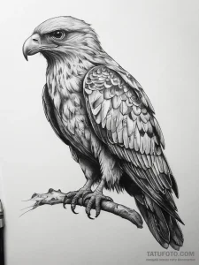 Tattoo sketch buzzard, concept art for tattoo... - эскиз тату (№1758191546_0, 18.09.2025 10:32) — Tatufoto.com
