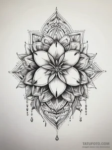 Tattoo sketch oleander, artistic tattoo sketc... - эскиз тату (№1758192141_0, 18.09.2025 10:42) — Tatufoto.com