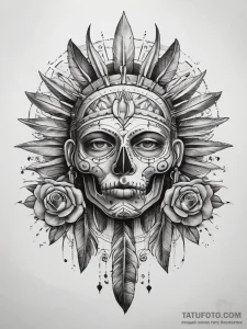 Tattoo sketch native american sun symbol, art... - эскиз тату (№1758193129_0, 18.09.2025 10:58) — Tatufoto.com