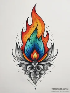 Tattoo sketch flame, artistic tattoo sketch,... - эскиз тату (№1758193713_0, 18.09.2025 11:08) — Tatufoto.com