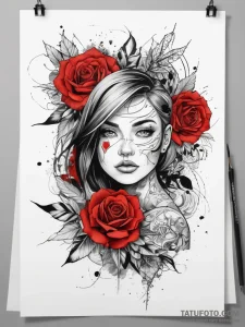 Tattoo sketch painting easel and canvas, tatt... - эскиз тату (№1758193908_0, 18.09.2025 11:11) — Tatufoto.com