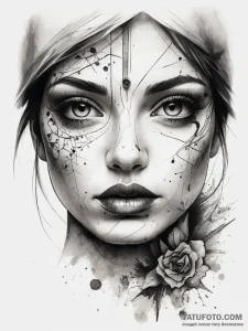 Tattoo sketch single line of a person's eyes,... - эскиз тату (№1758196061_0, 18.09.2025 11:47) — Tatufoto.com