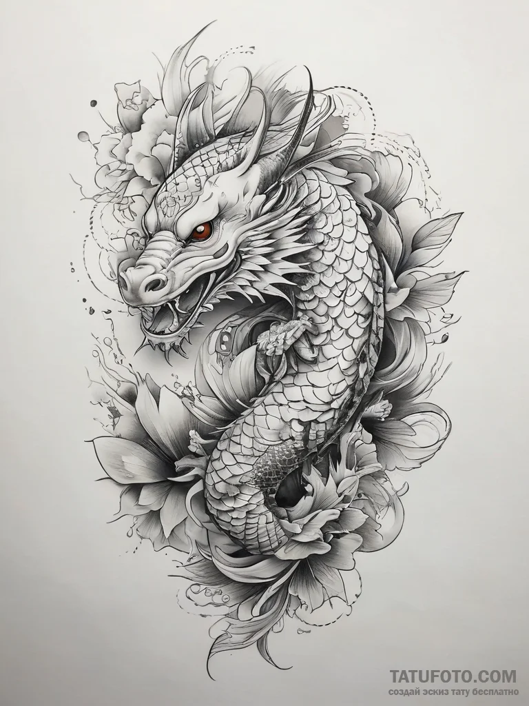 птица - японская, black & grey - эскиз тату (№1758196127_0, 18.09.2025 11:48) — Tatufoto.com