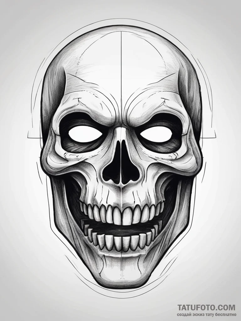 Tattoo sketch scream ghostface mask, ink illu... - эскиз тату (№1758197220_0, 18.09.2025 12:07) — Tatufoto.com