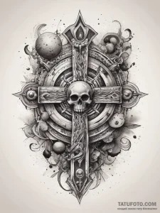 Tattoo sketch cosmic soil, ink illustration f... - эскиз тату (№1758198196_0, 18.09.2025 12:23) — Tatufoto.com