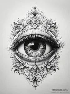 Tattoo sketch узор вокруг глаза, tattoo flash... - эскиз тату (№1758201215_0, 18.09.2025 13:13) — Tatufoto.com