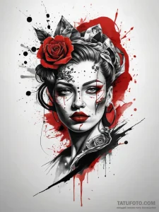 Tattoo sketch holy, concept art for tattoo, t... - эскиз тату (№1758203407_0, 18.09.2025 13:50) — Tatufoto.com