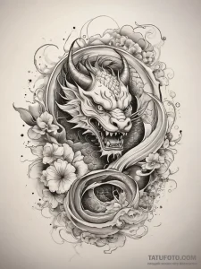 Tattoo sketch divine presence, artistic tatto... - эскиз тату (№1758204956_0, 18.09.2025 14:15) — Tatufoto.com