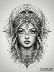Tattoo sketch divine presence, tattoo sketch... - эскиз тату (№1758210804_0, 18.09.2025 15:53) — Tatufoto.com