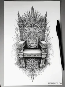 Tattoo sketch throne - эскиз тату (№1758211781_0, 18.09.2025 16:09) — Tatufoto.com