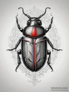 Tattoo sketch cigarette beetle, concept art f... - эскиз тату (№1758259815_0, 19.09.2025 05:30) — Tatufoto.com