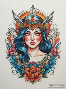 Tattoo sketch siren, concept art for tattoo,... - эскиз тату (№1758260015_0, 19.09.2025 05:33) — Tatufoto.com