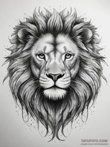 Tattoo sketch spirit animal lion, tattoo sket... - эскиз тату (№1758268779_0, 19.09.2025 07:59) — Tatufoto.com