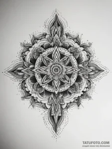 Tattoo sketch dotwork мандала, tattoo sketch... - эскиз тату (№1758269956_0, 19.09.2025 08:19) — Tatufoto.com