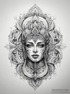 Tattoo sketch spiritual character, tattoo ske... - эскиз тату (№1758270746_0, 19.09.2025 08:32) — Tatufoto.com