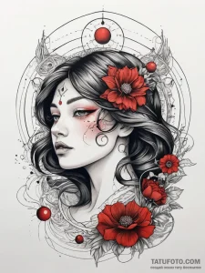 Tattoo sketch cosmic cosmos, ink illustration... - эскиз тату (№1758271536_0, 19.09.2025 08:45) — Tatufoto.com