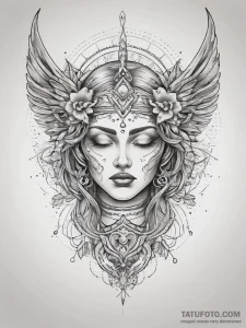 Tattoo sketch divine self, tattoo flash sheet... - эскиз тату (№1758272120_0, 19.09.2025 08:55) — Tatufoto.com