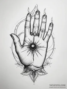 Tattoo sketch hands with a sorcerer, tattoo d... - эскиз тату (№1758273481_0, 19.09.2025 09:18) — Tatufoto.com