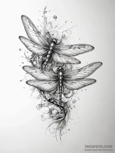 дракон летит вниз - эскиз тату (№1758273677_0, 19.09.2025 09:21) — Tatufoto.com