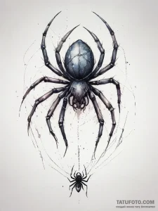 Tattoo sketch funnel-web spider, tattoo flash... - эскиз тату (№1758274059_0, 19.09.2025 09:27) — Tatufoto.com