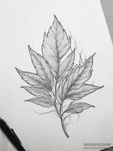 Tattoo sketch leaf roller - эскиз тату (№1758274259_0, 19.09.2025 09:30) — Tatufoto.com