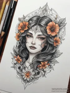 Tattoo sketch arm, tattoo drawing outline, ne... - эскиз тату (№1758275486_0, 19.09.2025 09:51) — Tatufoto.com