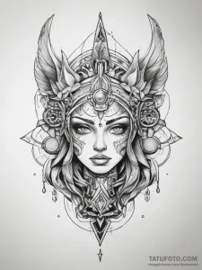 Tattoo sketch cosmic fable, tattoo drawing ou... - эскиз тату (№1758278472_0, 19.09.2025 10:41) — Tatufoto.com