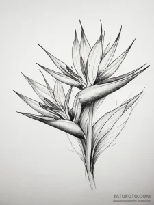 Tattoo sketch bird of paradise flower, artist... - эскиз тату (№1758283284_0, 19.09.2025 12:01) — Tatufoto.com