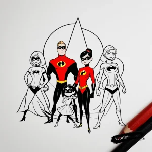 суперсемейка (the incredibles, 2004), tattoo line - Джагер Простой - Автогенерация [b51552]