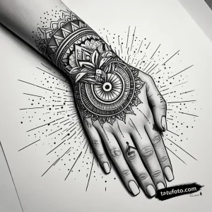 Tattoo design a "clutch play" symbol like a hand c - Джагер Простой - Автогенерация [a73d52]