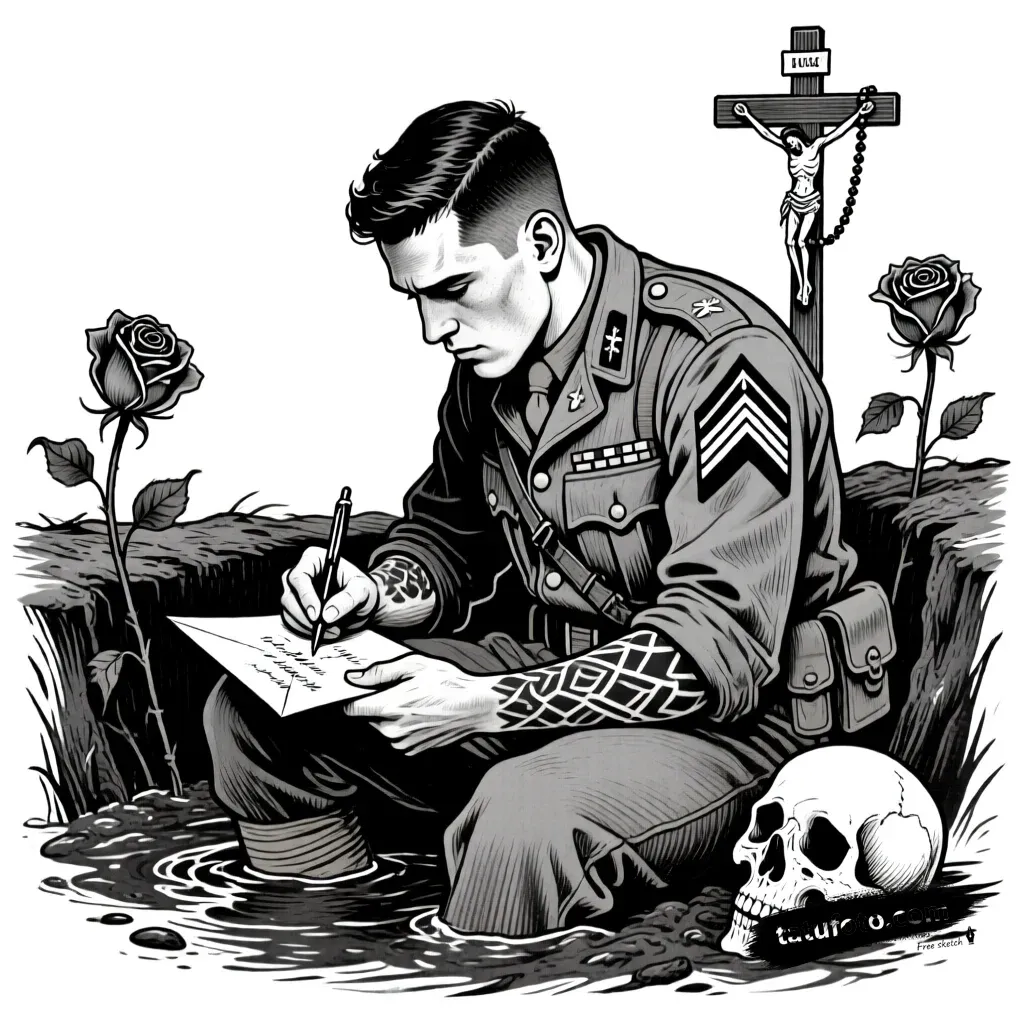 Эскиз тату солдат WWII в стиле Chicano — Мастер №3 — 30.11.2025 08-17