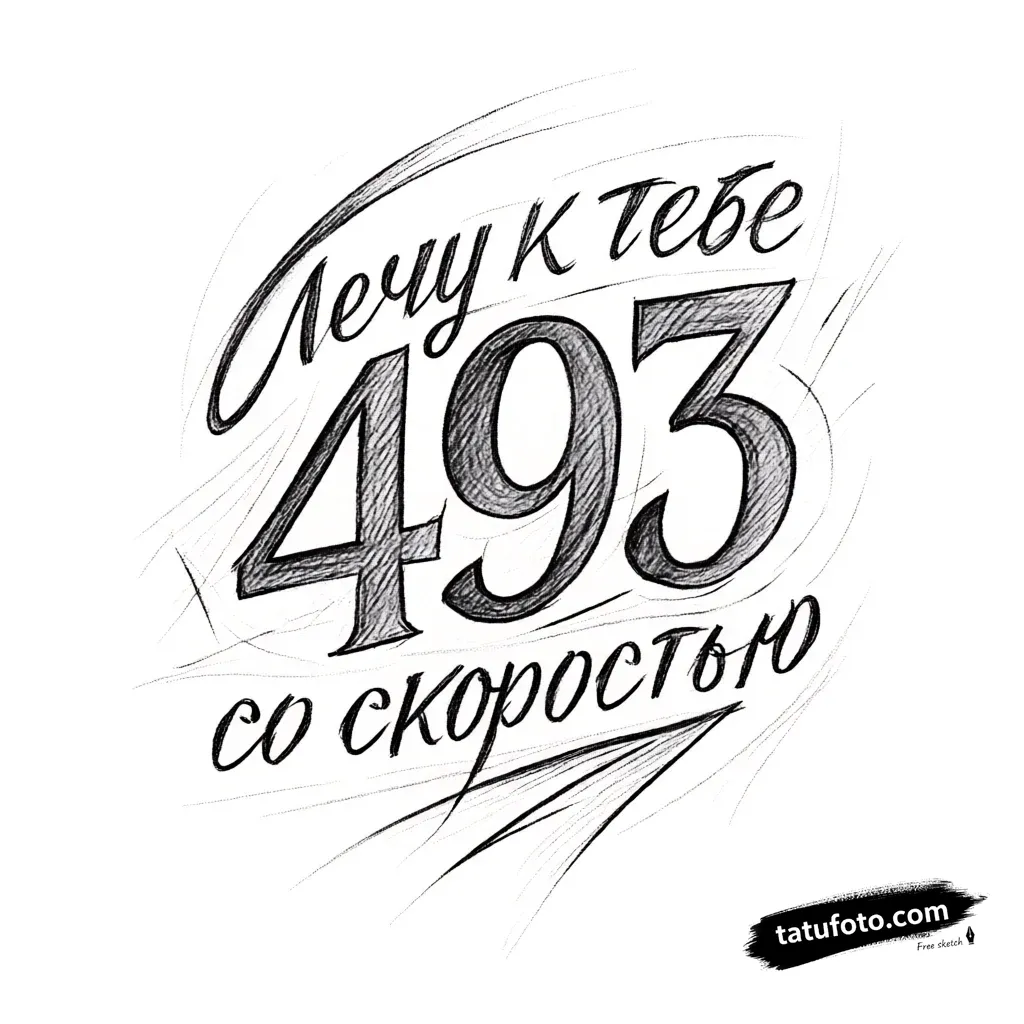 Эскиз тату: надпись ‘Лечу к тебе’ в графике — 03.12.2025 16-05