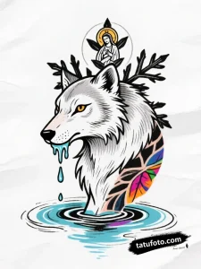 Tattoo design a single, delicate snowflake melting - Квин +Надписи - Автогенерация [f9c737]
