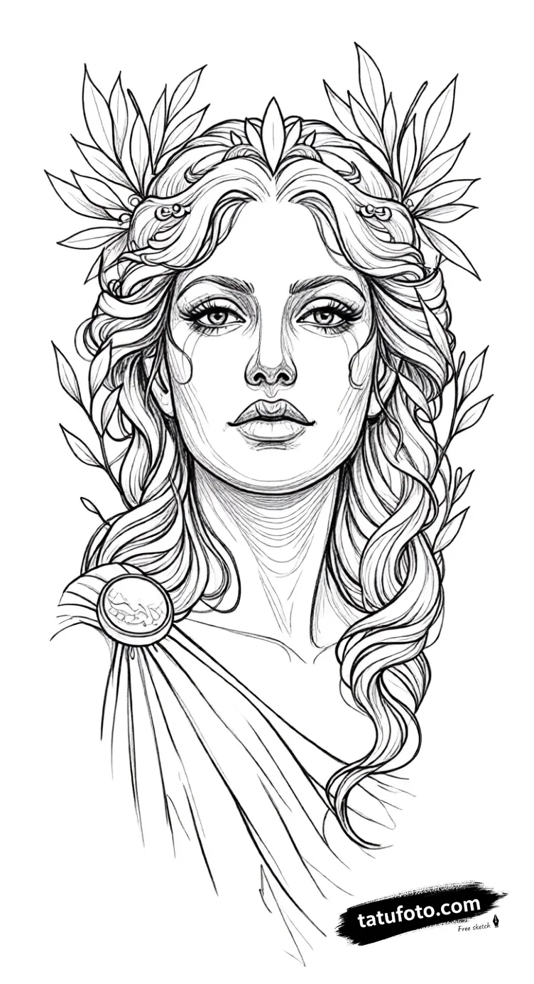 Эскиз тату античной богини: Графика и символизм — 18.12.2025 08-06