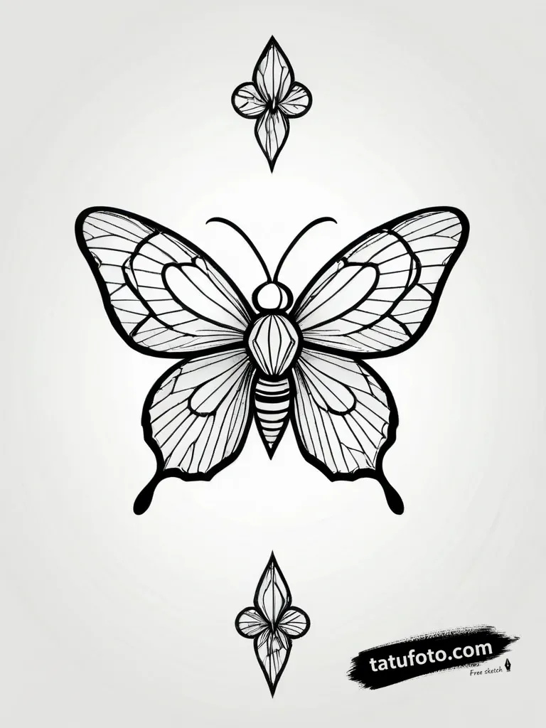 Эскиз тату: Бабочка в стиле Dotwork — Мастер №4 — 22.12.2025 05-40