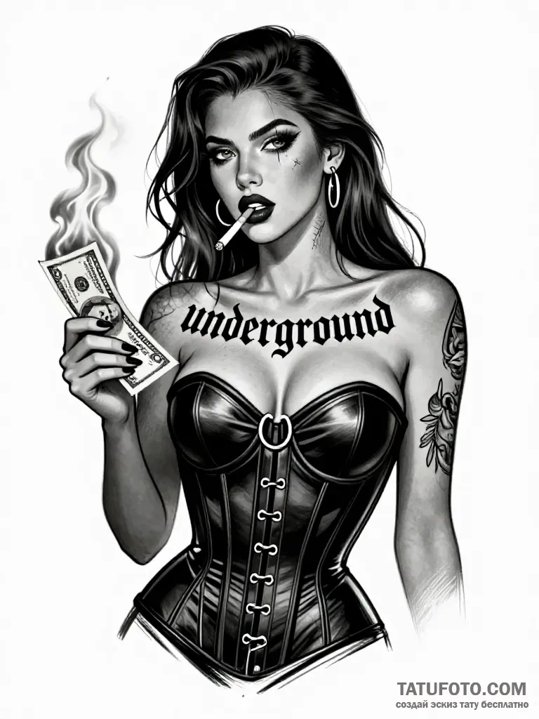 Тату-эскиз: Мафия, деньги и «underground» — Мастер №5 — 02.05.2026 22-07