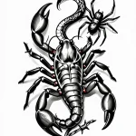 Тату-эскиз: Симбиоз Скорпиона, Паука и Змеи — Мастер №5 — 13.10.2026 00-44