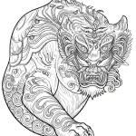 Тату-эскиз: Японский тигр в стиле Black and White Whipshading — Мастер №5 — 20.10.2026 15-45